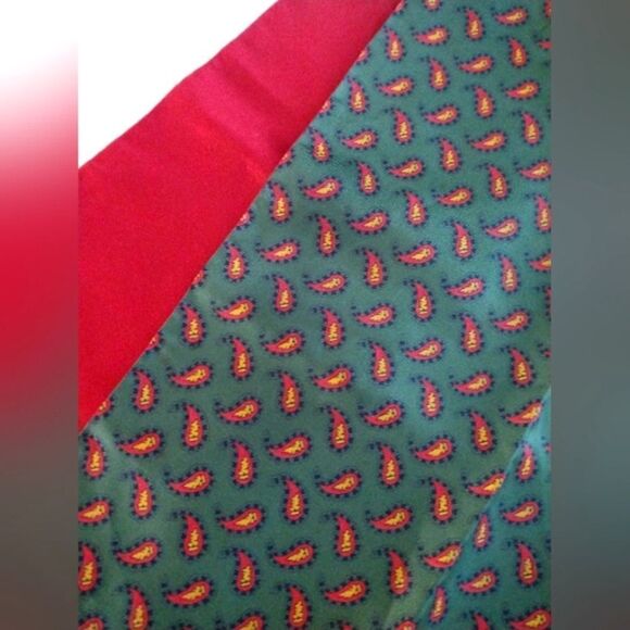 Men's Long Scarf Fringe Paisley Vintage - Picture 3 of 8